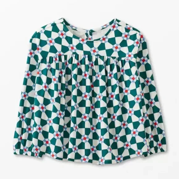 Hanna Andersson 2T Checkerboard Woven Party Top - Picture 1 of 7